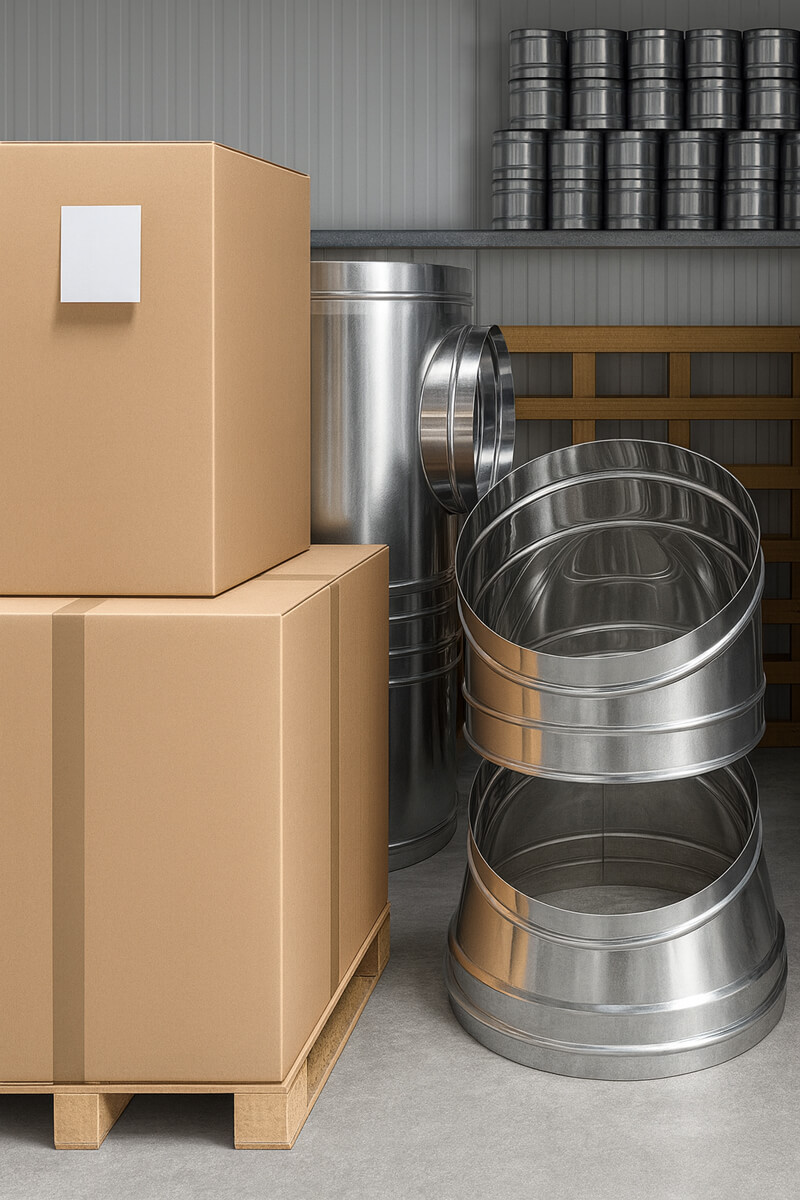 Fabrication Française Gaines de ventilation INOX 304L et 316L – 